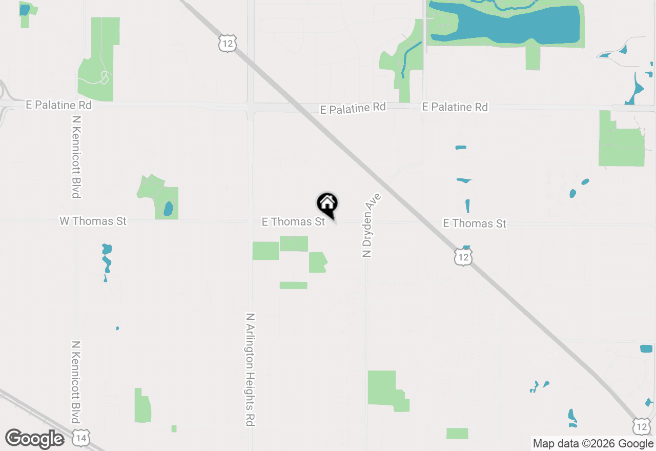 Map of 703 E Thomas Street, Arlington Heights, IL 60004