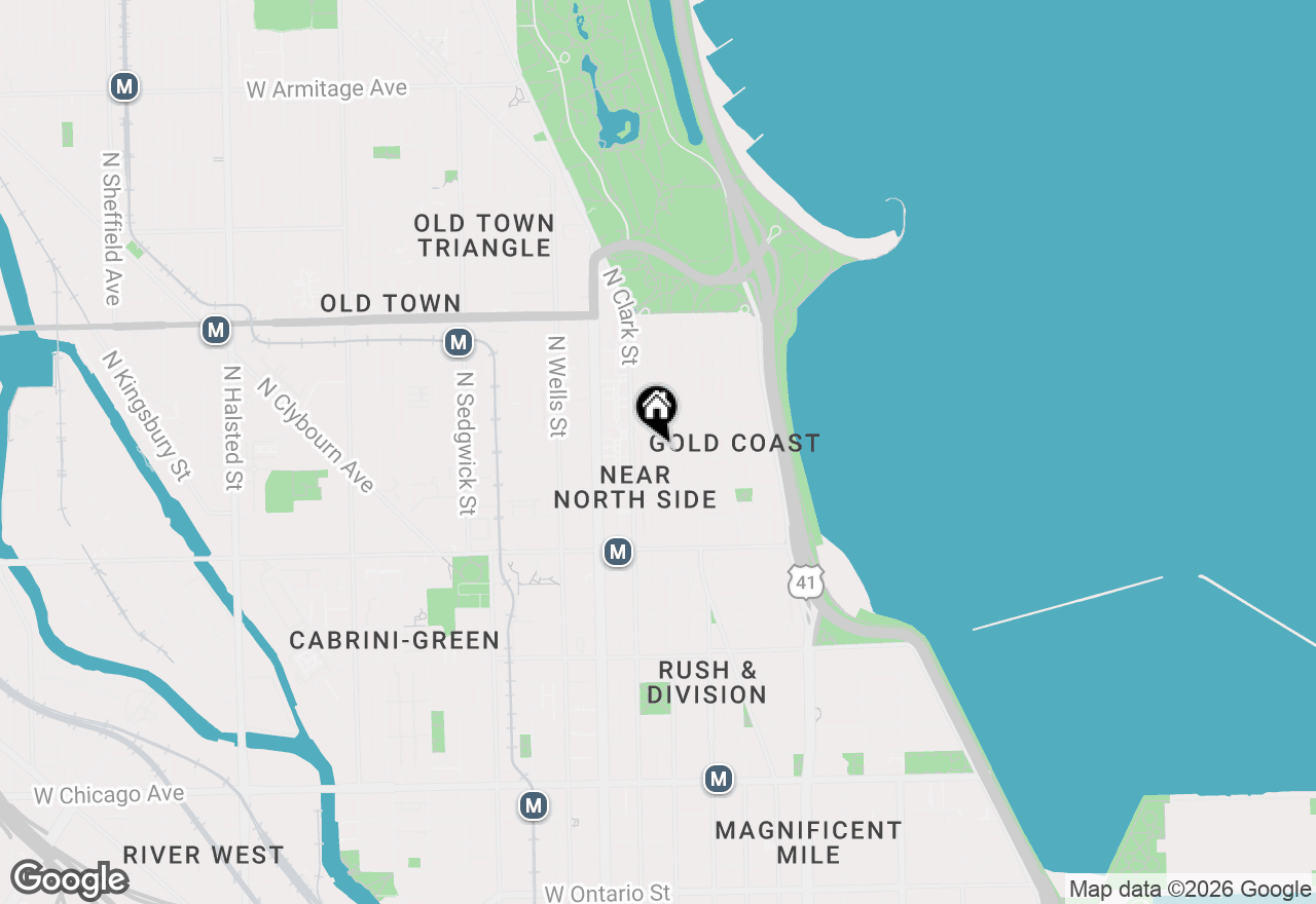 Map of 1340 N Dearborn Street #G38, Chicago, IL 60610