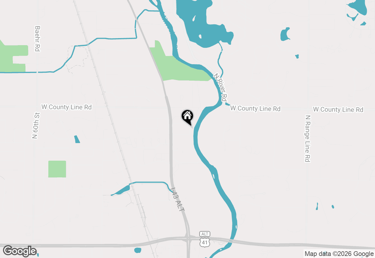 Map of 4106 W Cherrywood Ln, Brown Deer, WI 53209