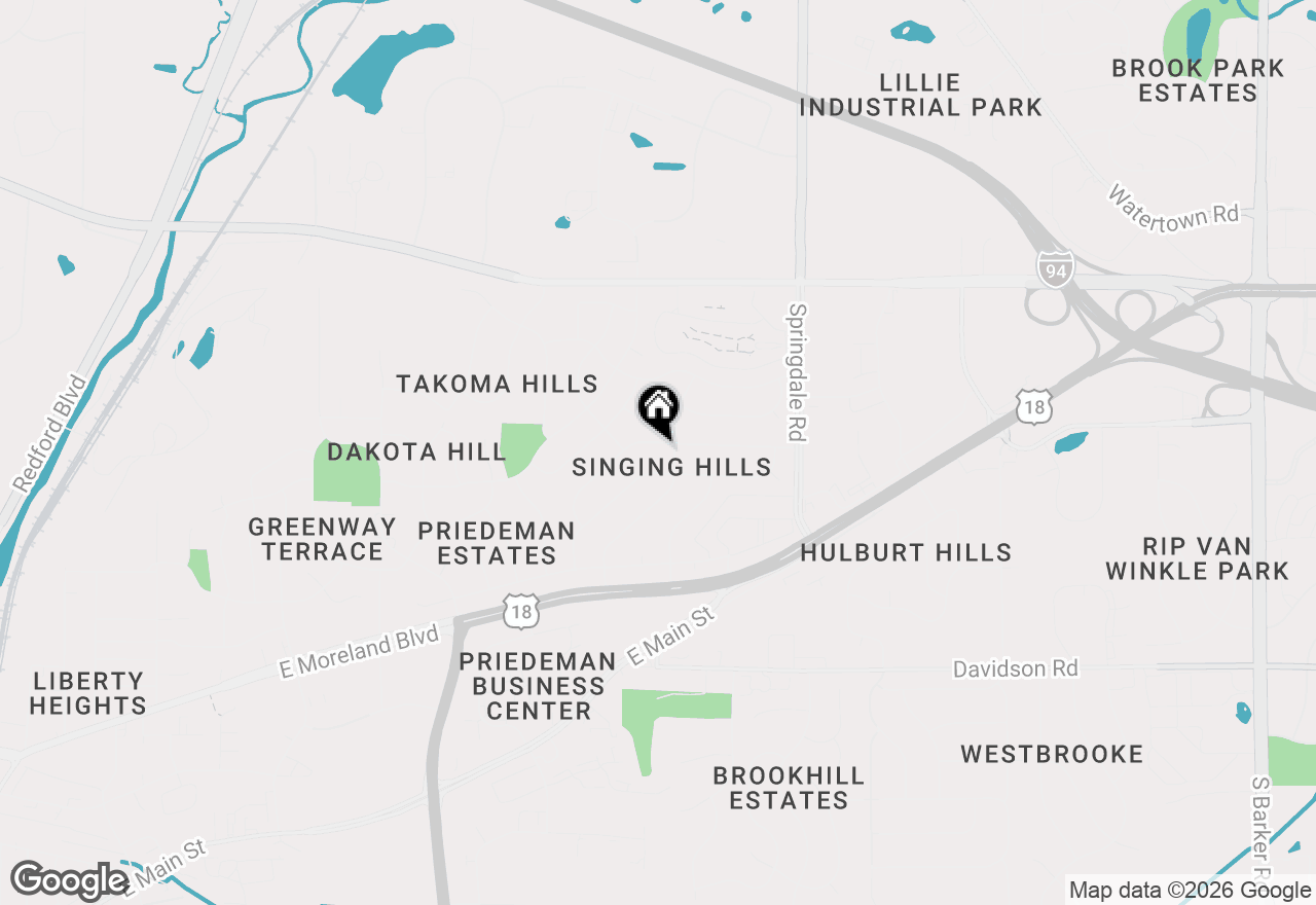 Map of 1993 Rambling Rose Rd, Waukesha, WI 53186