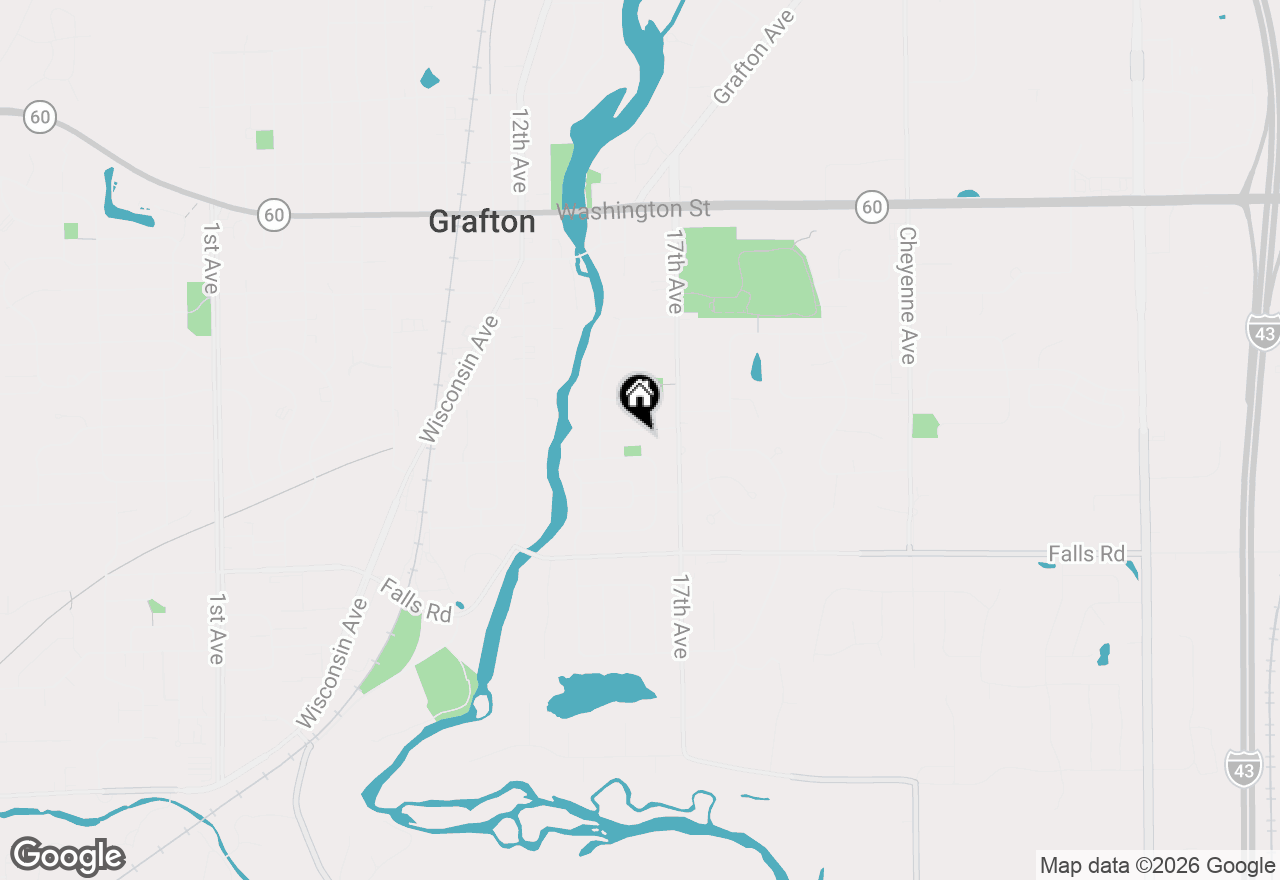 Map of 1633 Spruce St, Grafton, WI 53024