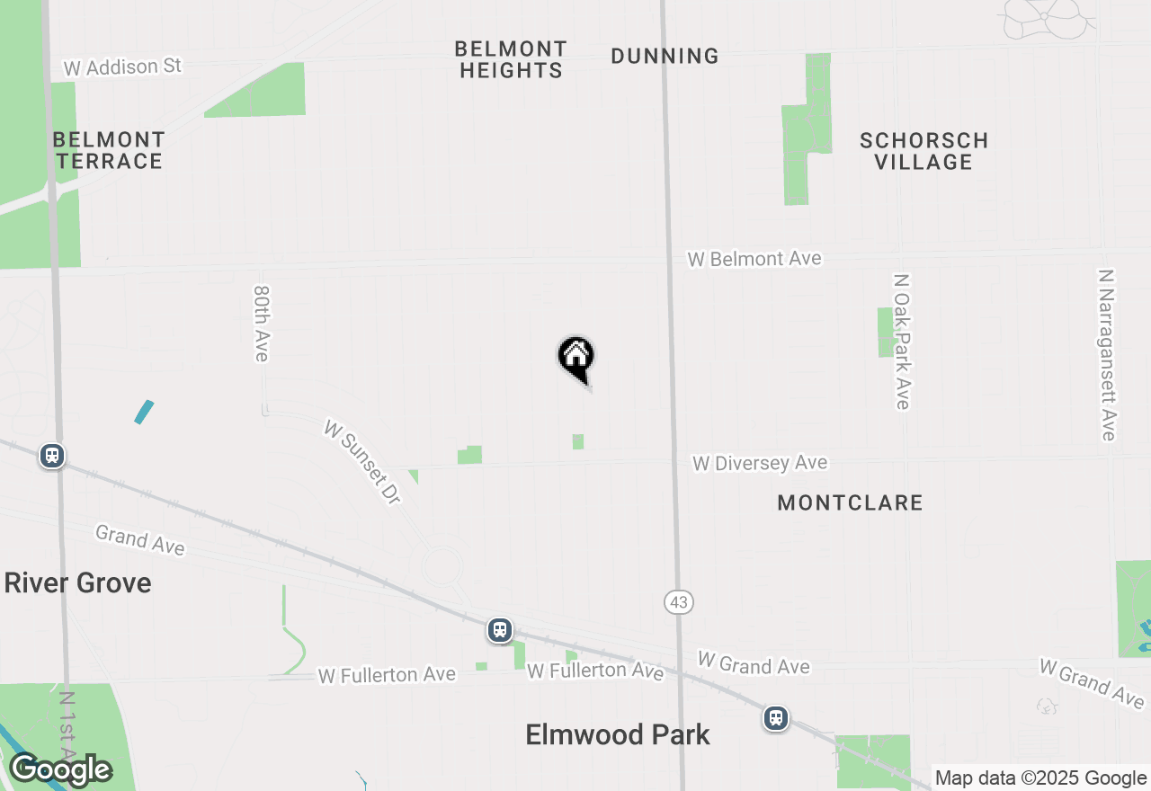 Map of 2915 N 74th Avenue #2, Elmwood Park, IL 60707