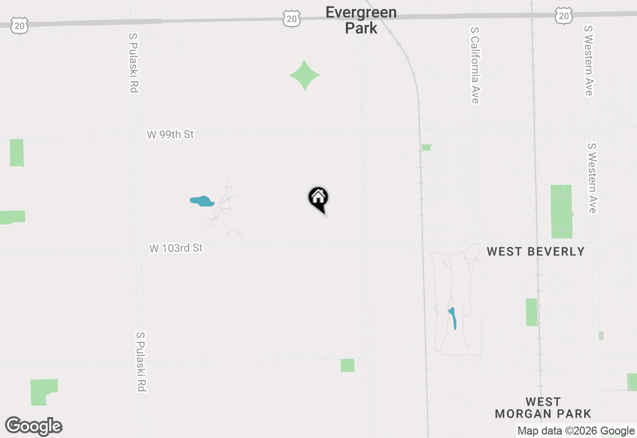Map of 3333 W 102nd Street, Evergreen Park, IL 60805