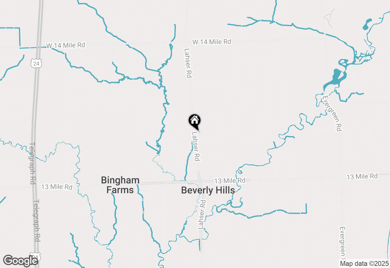 Map of 000 Birchway Drive, Franklin, MI 48025