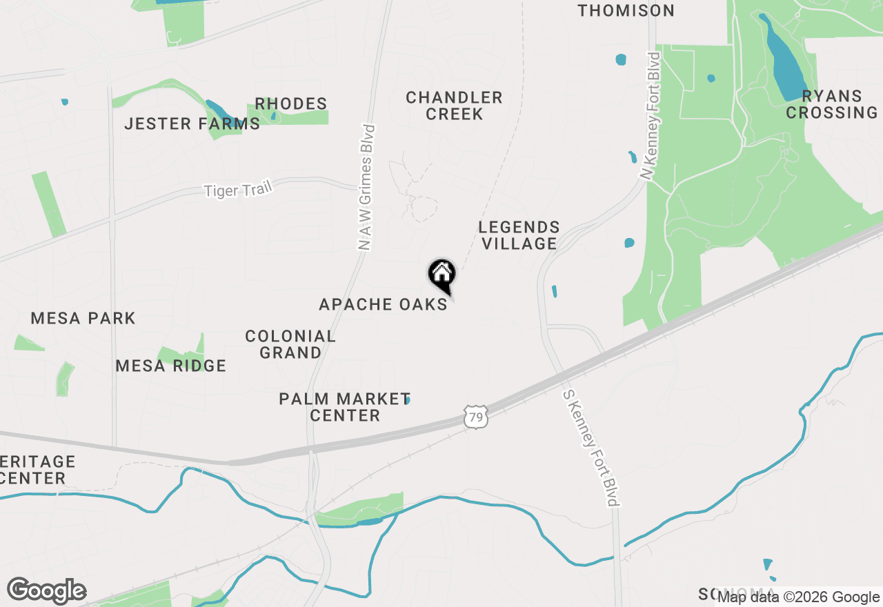 Map of 1609 Balsam Way, Round Rock, TX 78665