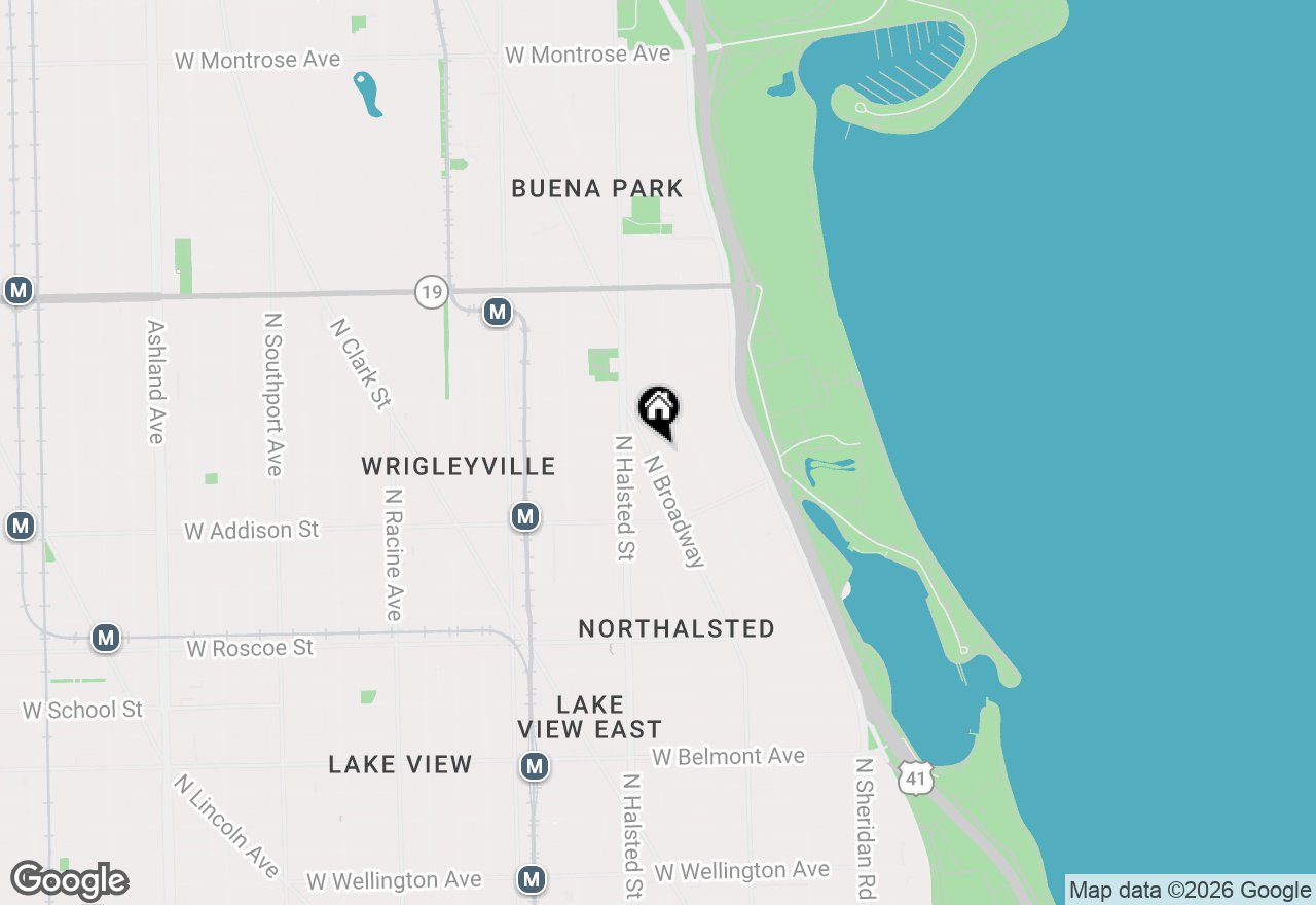 Map of 734 W Waveland Avenue #1N, Chicago, IL 60613