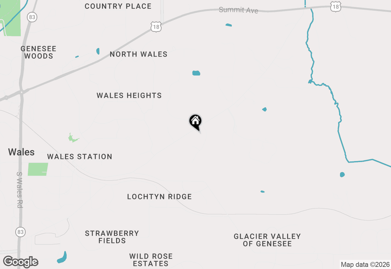 Map of 823 E Brandybrook Rd, Wales, WI 53183