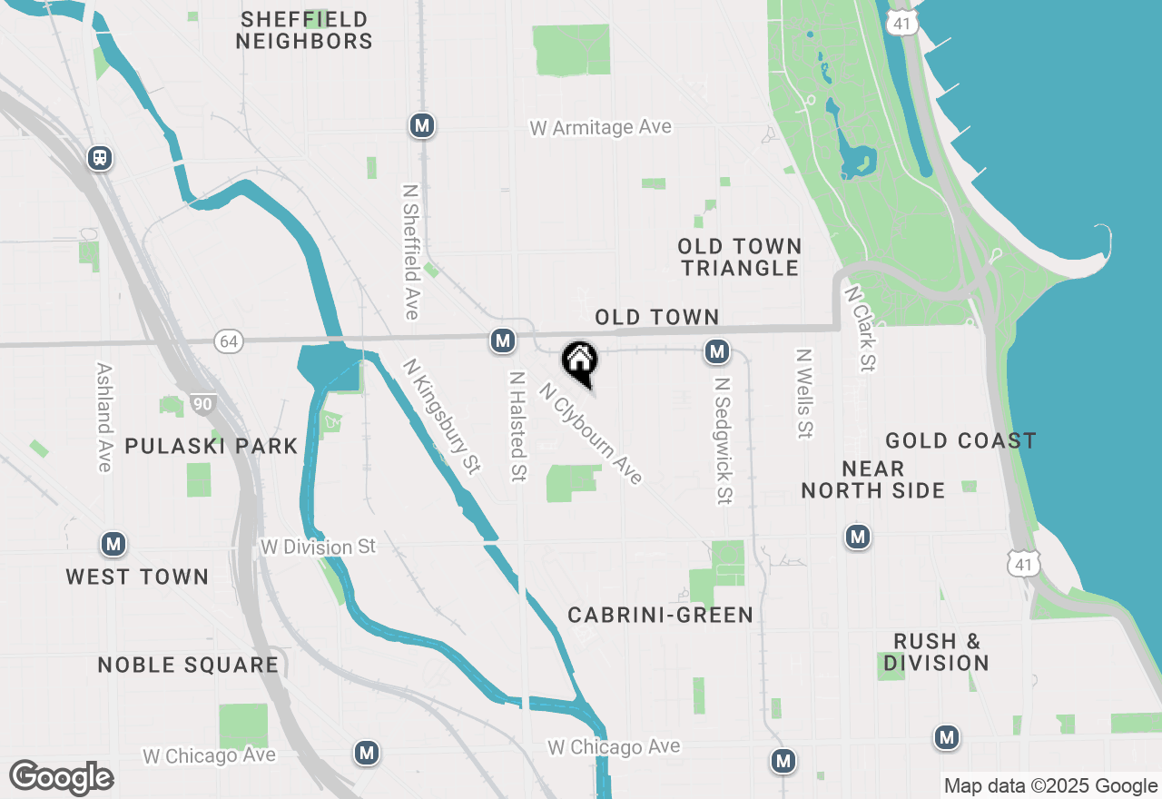 Map of 1487 N Clybourn Avenue #B, Chicago, IL 60610