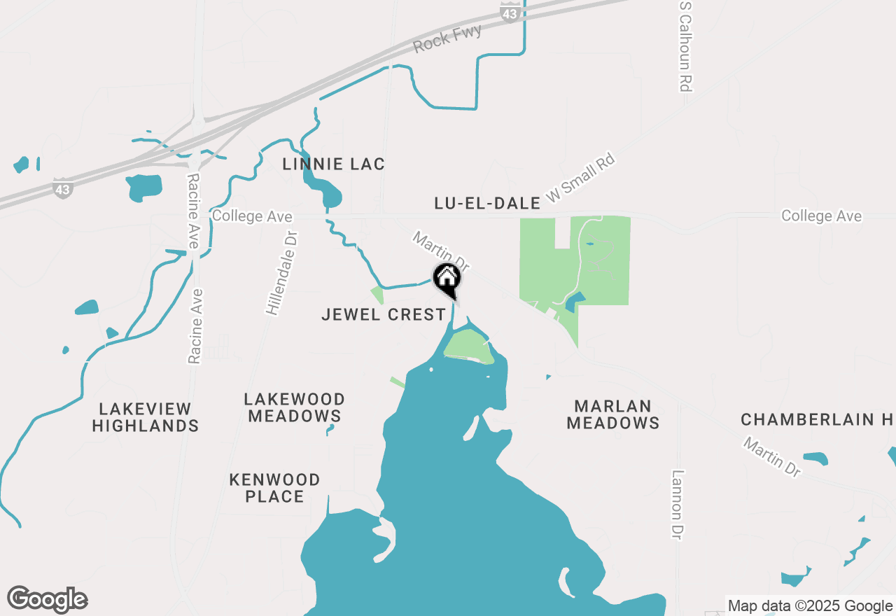 Map of W183S6558 Jewel Crest Dr, Muskego, WI 53150