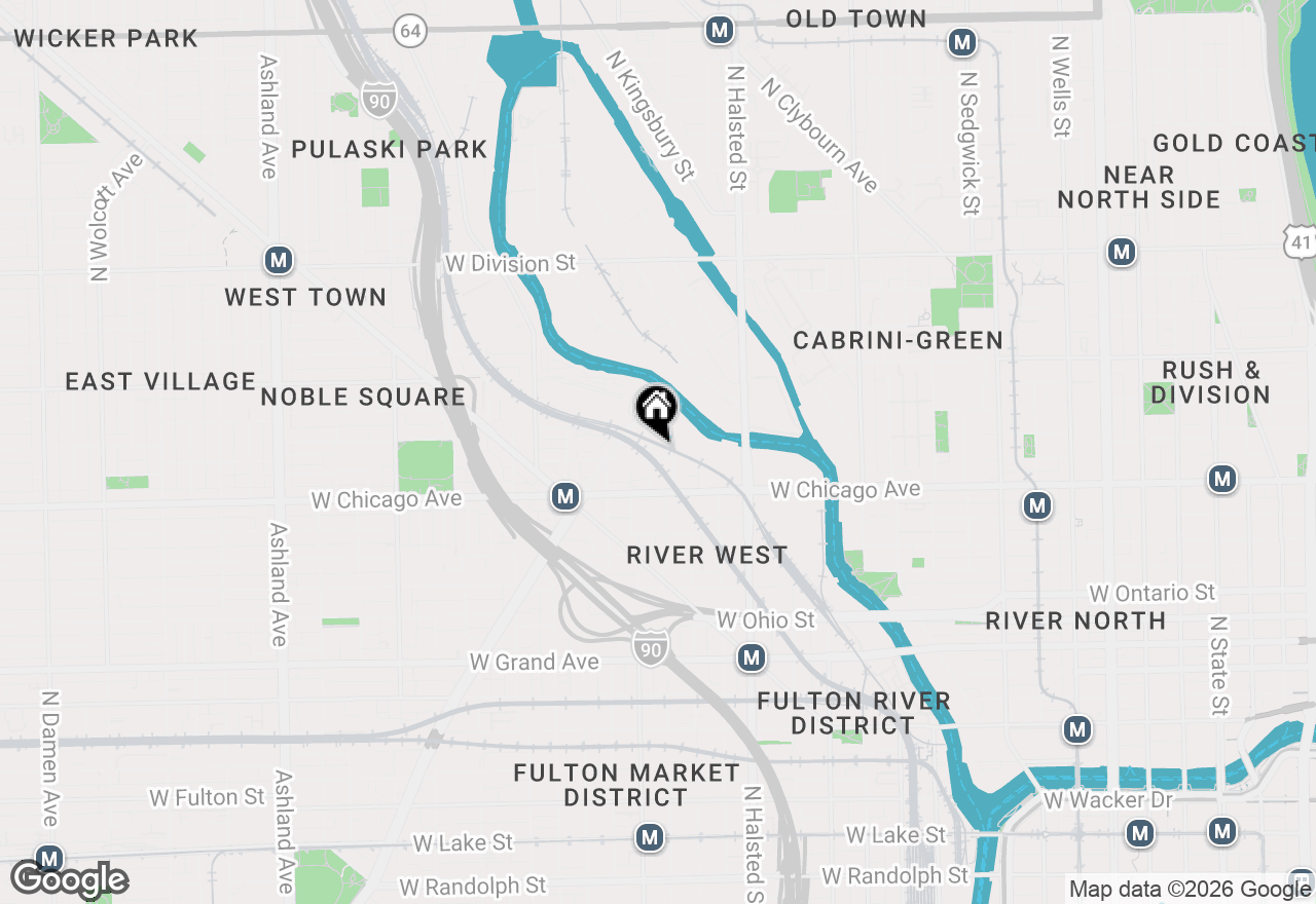 Map of 946 W Fry Street #3E, Chicago, IL 60642