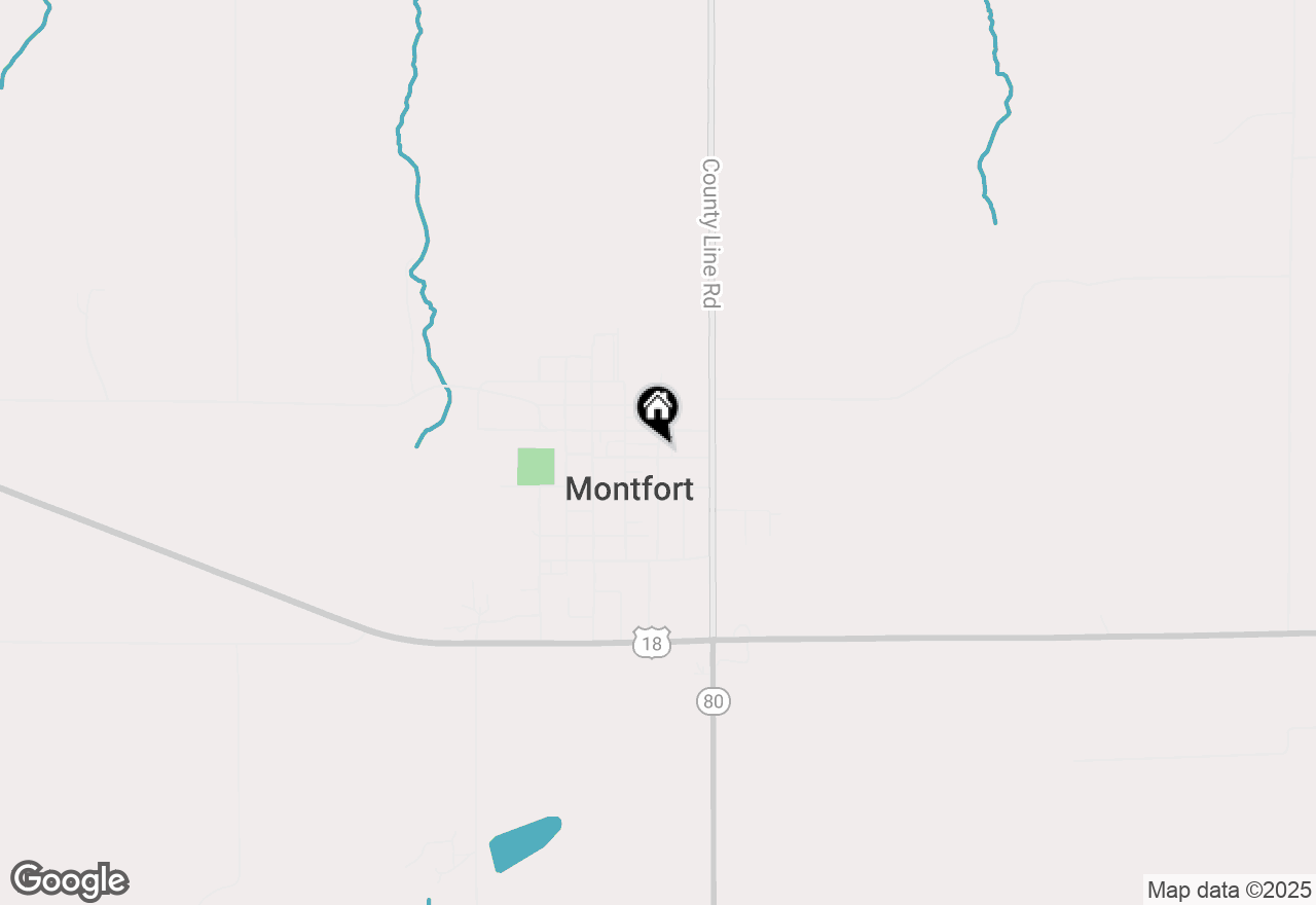 Map of 105 S Prospect Street, Montfort, WI 53569