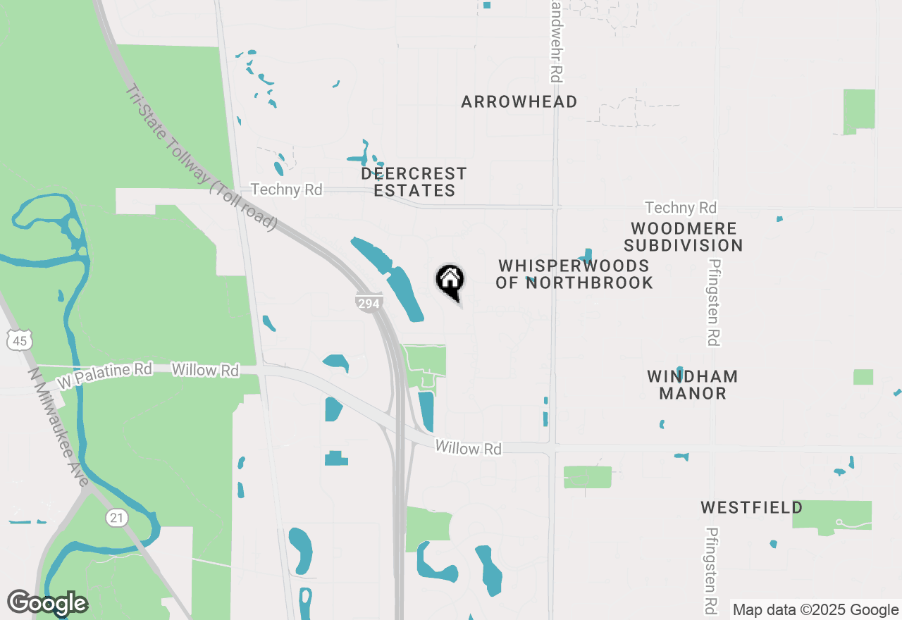 Map of 3456 Whirlaway Drive, Northbrook, IL 60062