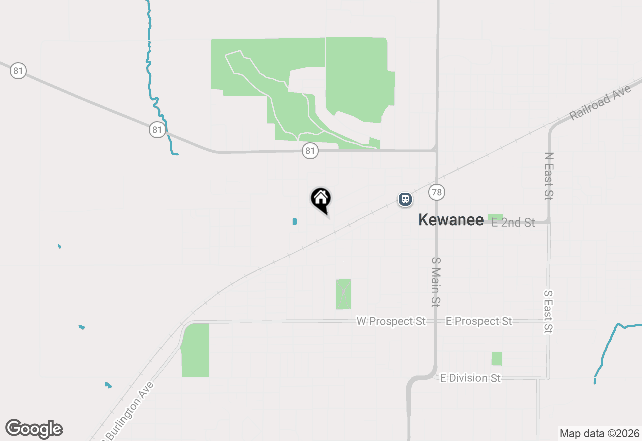 Map of 205 Ross Street, Kewanee, IL 61443