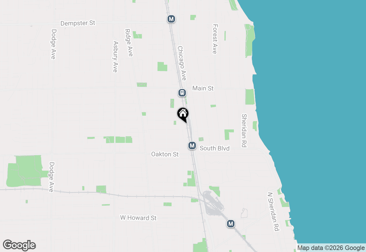 Map of 601 Linden Place #106, Evanston, IL 60202