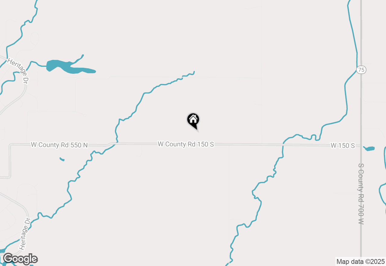 Map of 8302 W County Road 150 S, Coatesville, IN 46121