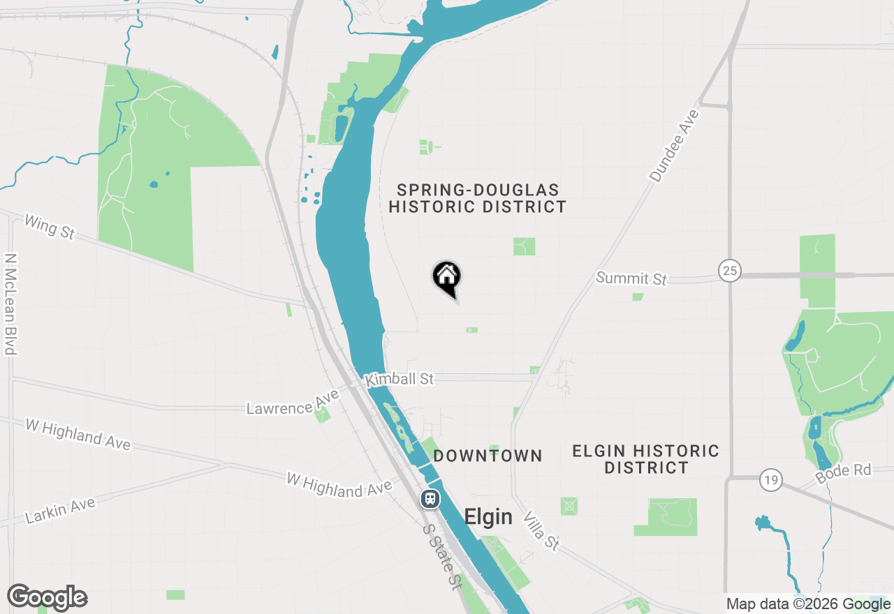 Map of 407 Brook Street, Elgin, IL 60120
