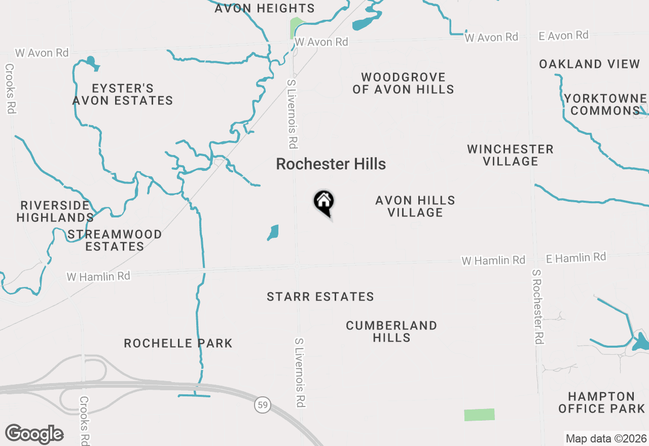 Map of 893 Dressler Lane, Rochester Hills, MI 48307