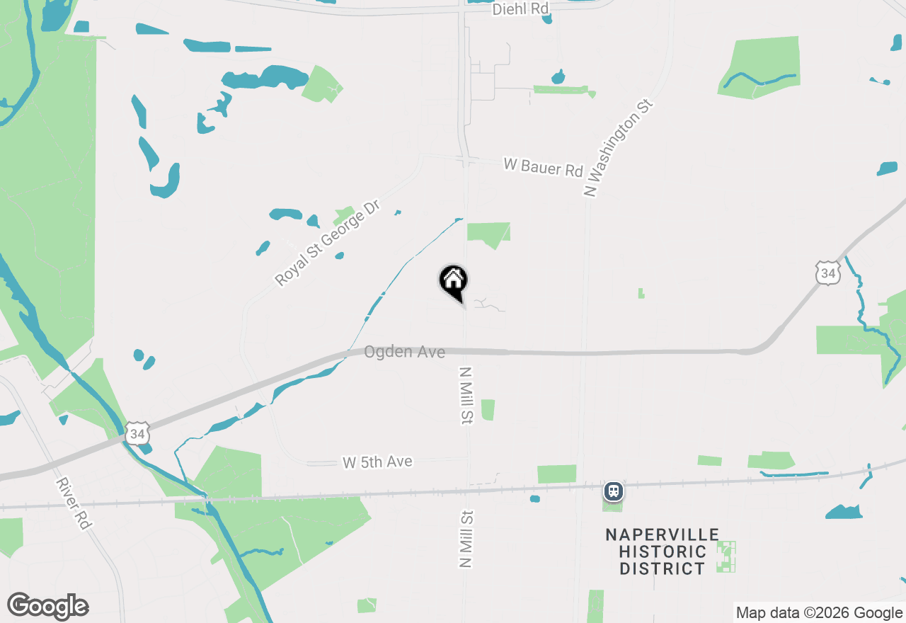 Map of 1041 N Mill Street #307, Naperville, IL 60563