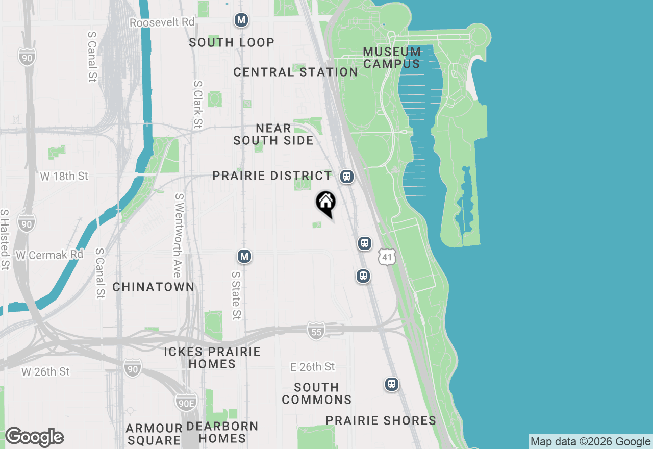 Map of 320 E 21st Street #807, Chicago, IL 60616