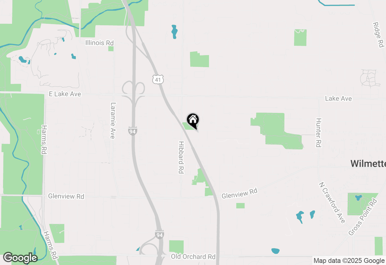 Map of (Address confidential), Wilmette, Illinois 60091