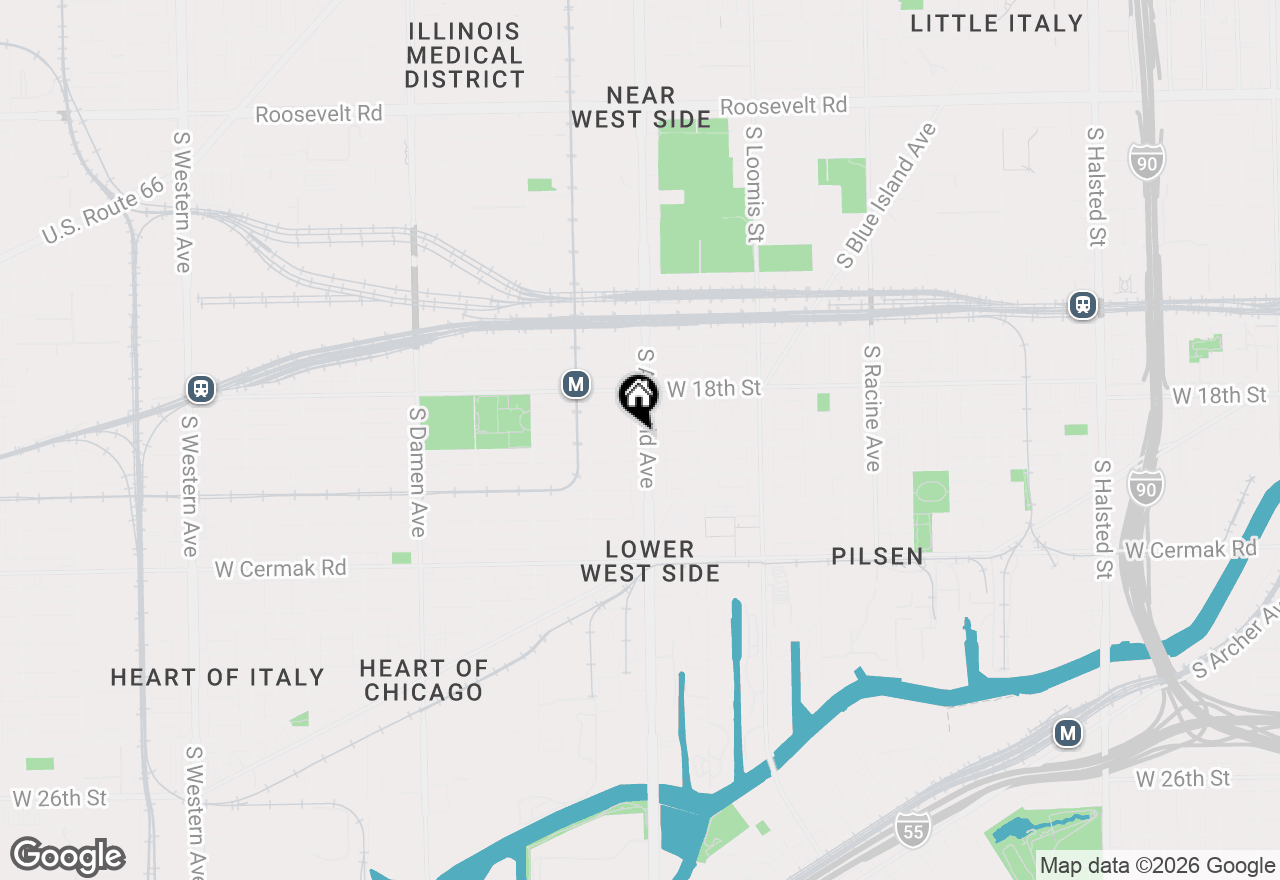 Map of 1854 S Ashland Avenue #4R, Chicago, IL 60608