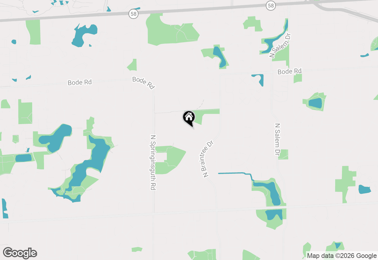 Map of 1334 Allison Lane, Schaumburg, IL 60194