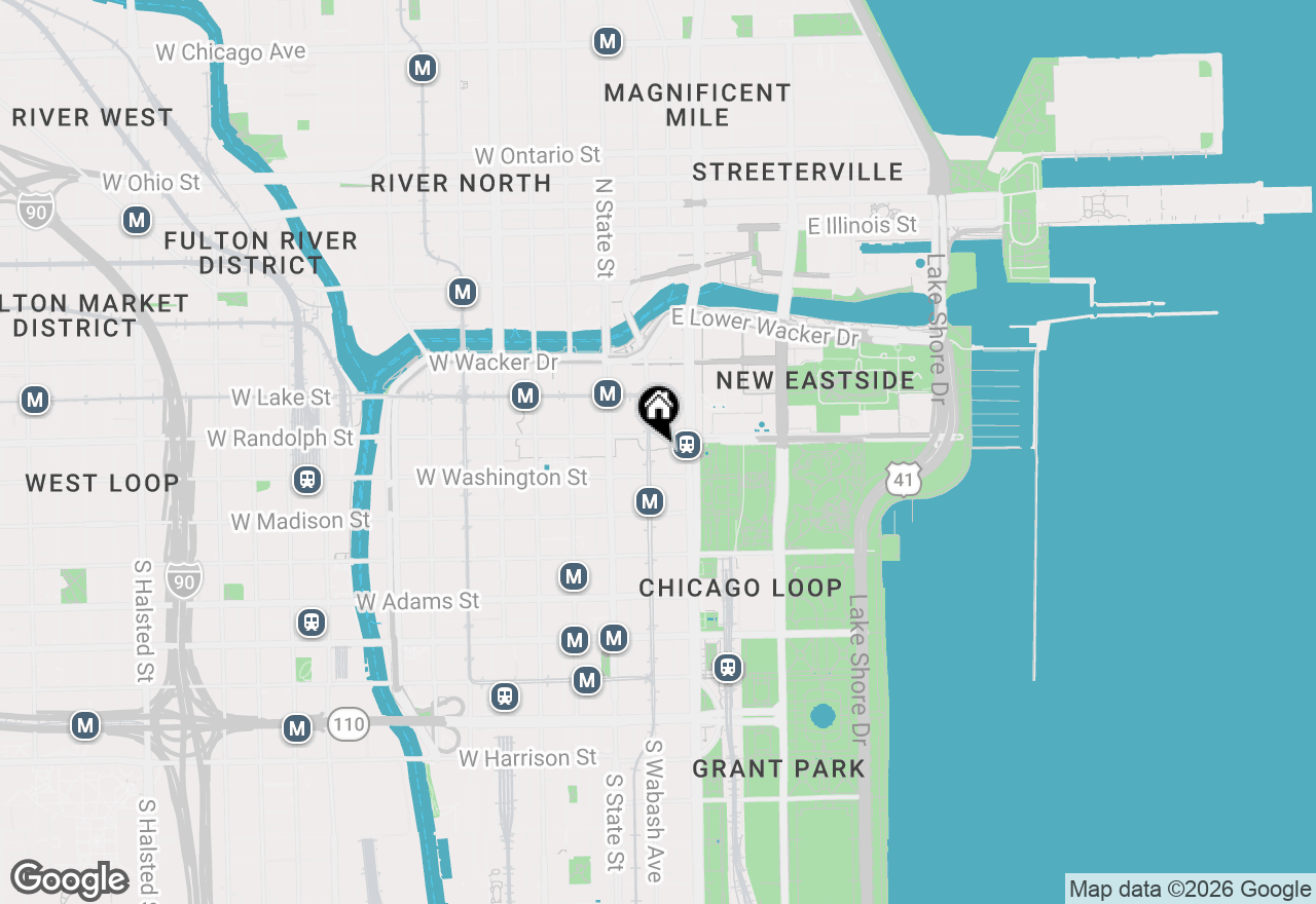 Map of 130 N Garland Court #1703, Chicago, IL 60602