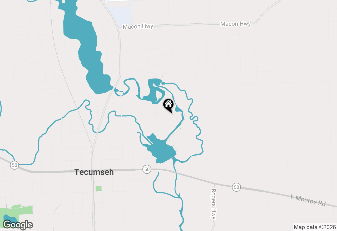 Map of 704 Center Drive, Tecumseh, MI 49286