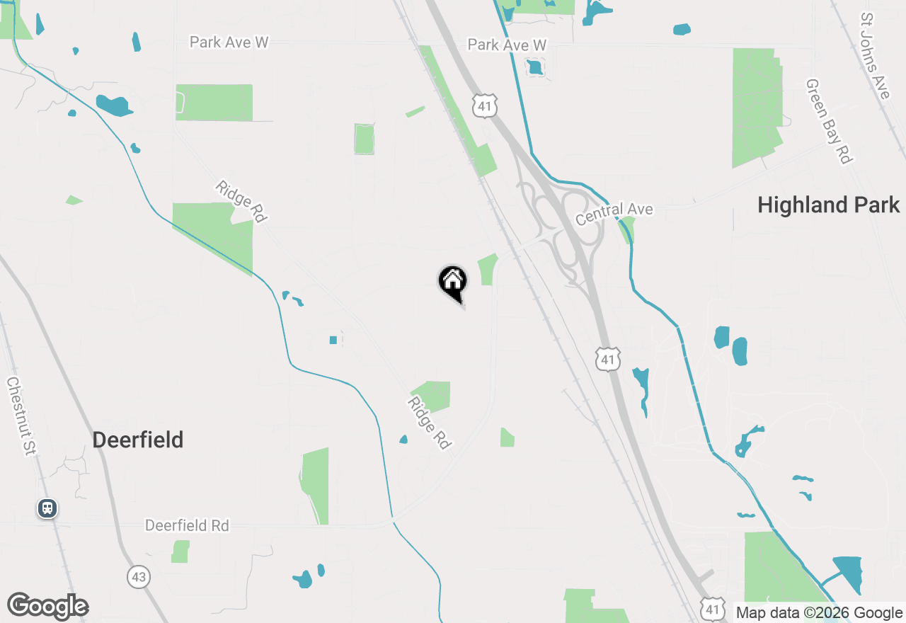 Map of 1334 Ferndale Avenue, Highland Park, IL 60035