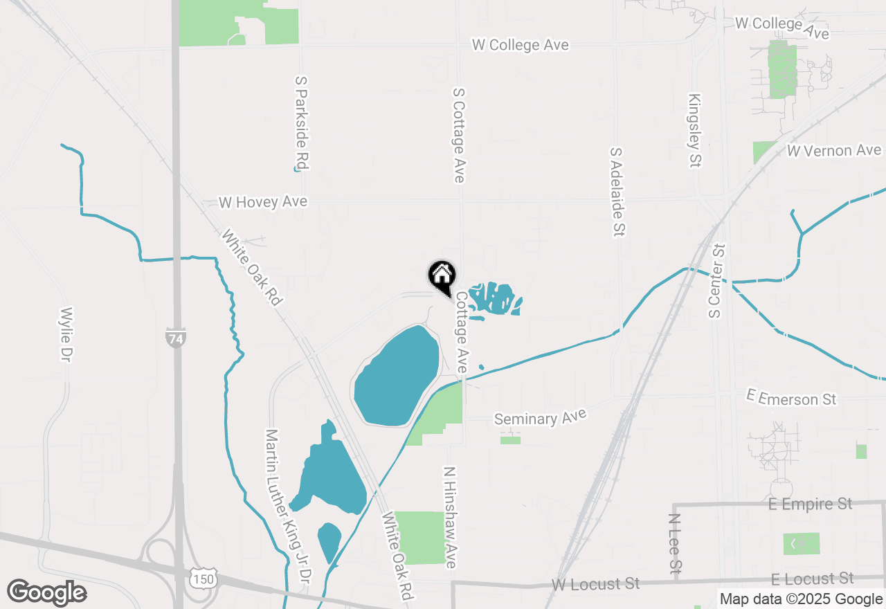 Map of 46 Parkshores Drive, Bloomington, IL 61701