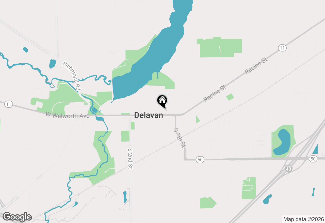 Map of 511 E Walworth Ave, Delavan, WI 53115