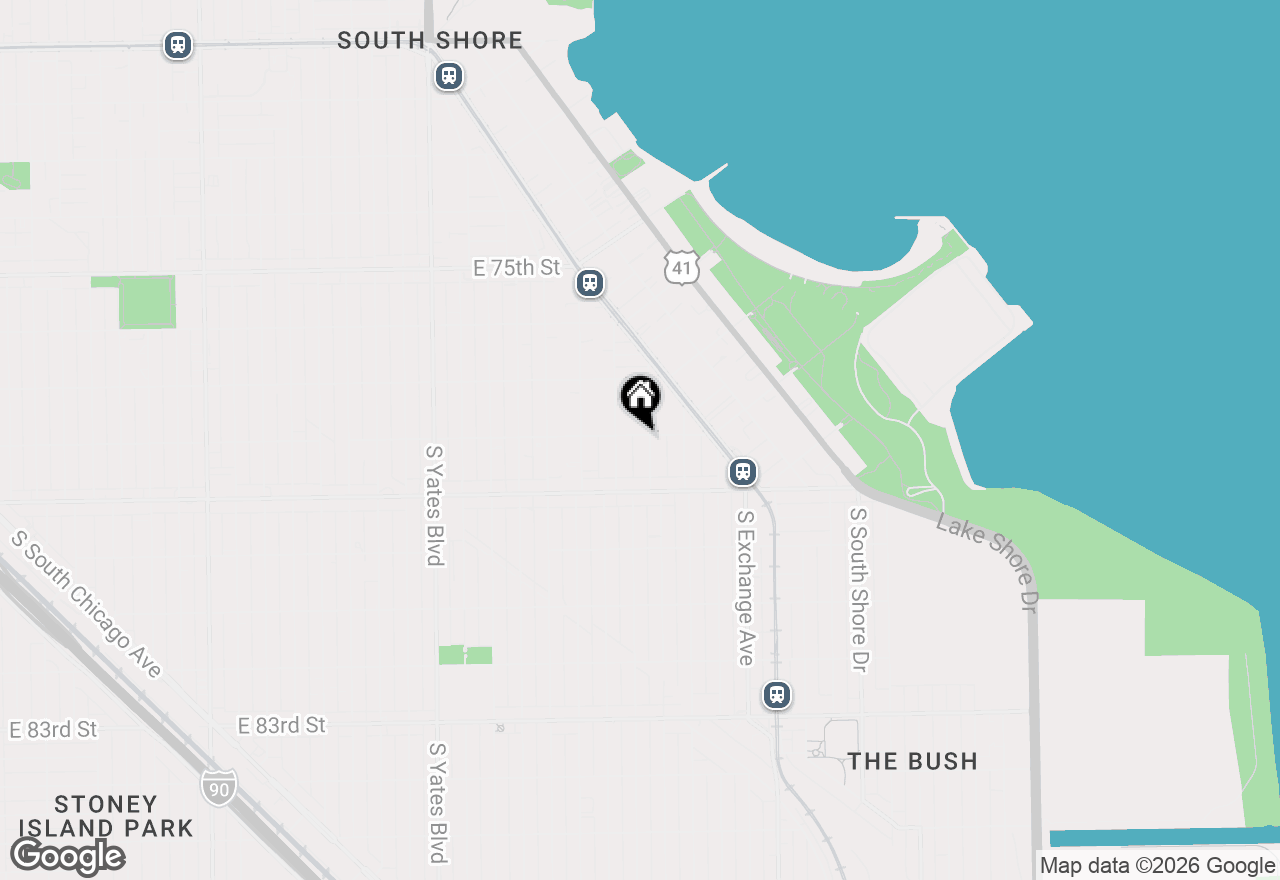 Map of 7800 S Burnham Avenue #1W, Chicago, IL 60649