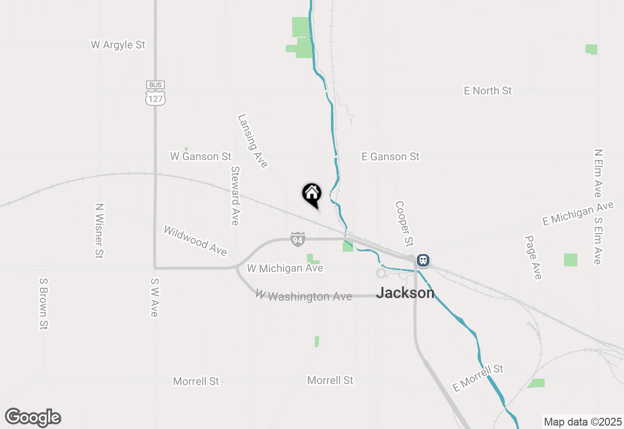 Map of 414 N Jackson Street, Jackson, MI 49201