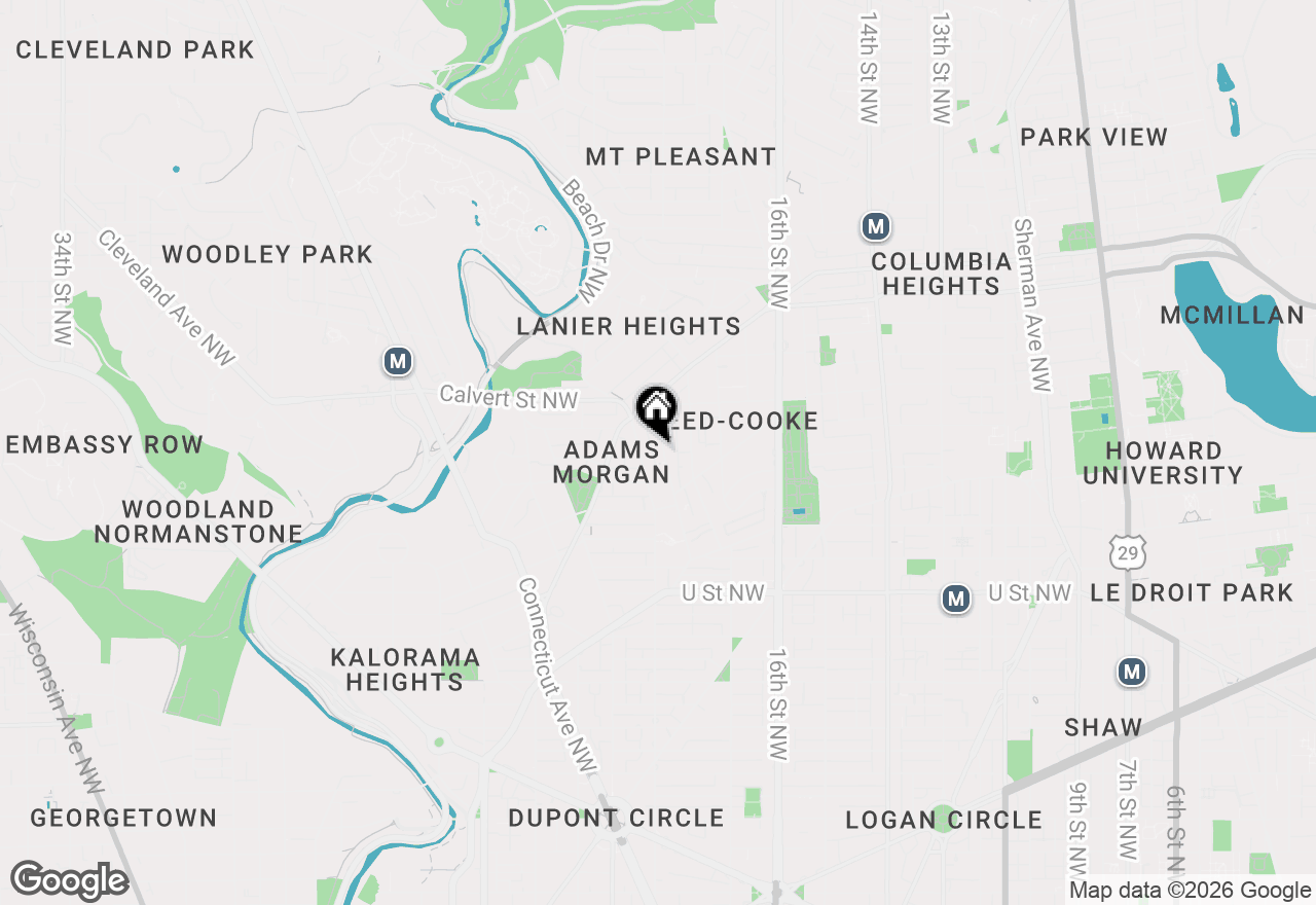 Map of 2360 Champlain Street Nw #B2, Washington, DC 20009