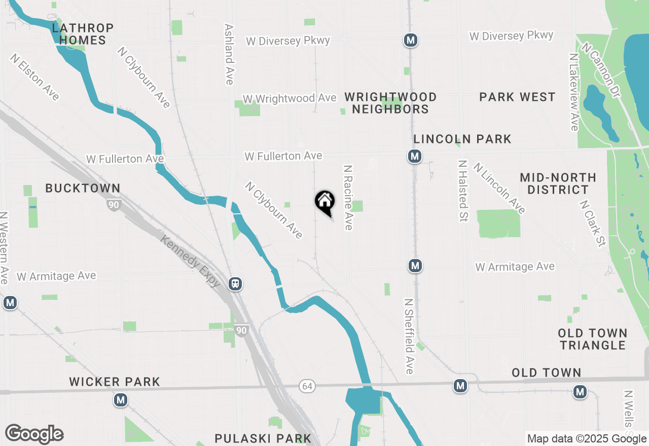 Map of 2141 N Lakewood Avenue #3SF, Chicago, IL 60614
