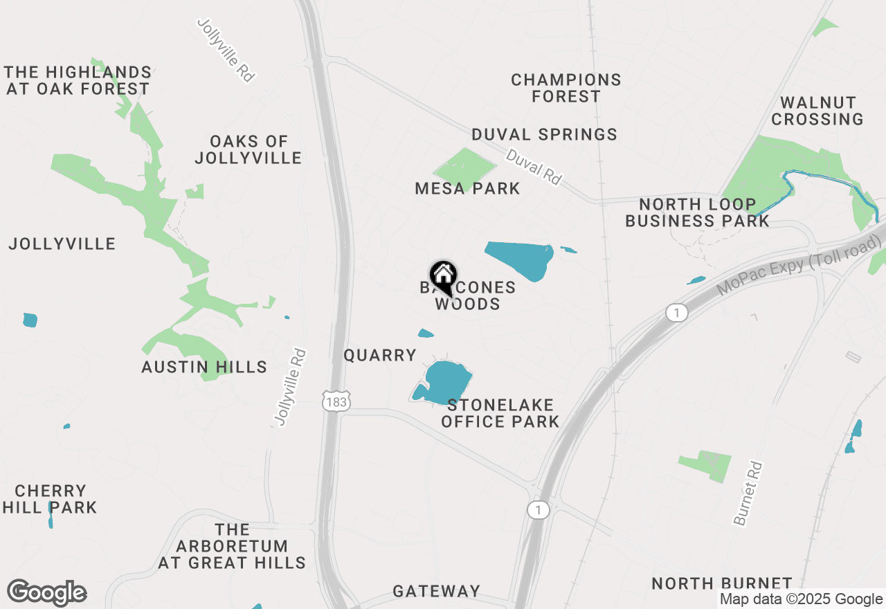 Map of 4406 Balcones Woods Dr, Austin, TX 78759