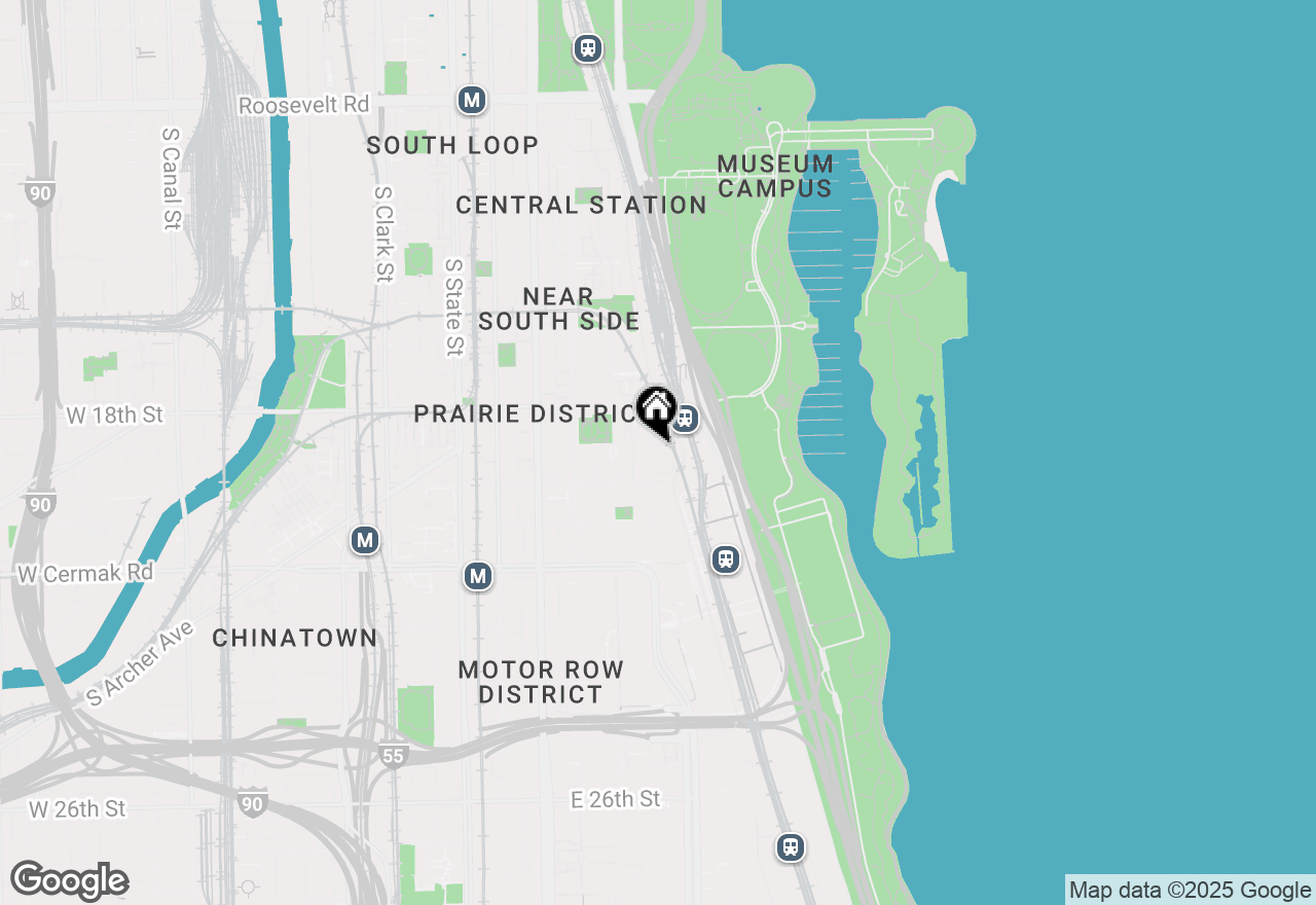 Map of 1901 S Calumet Avenue #1803, Chicago, IL 60616