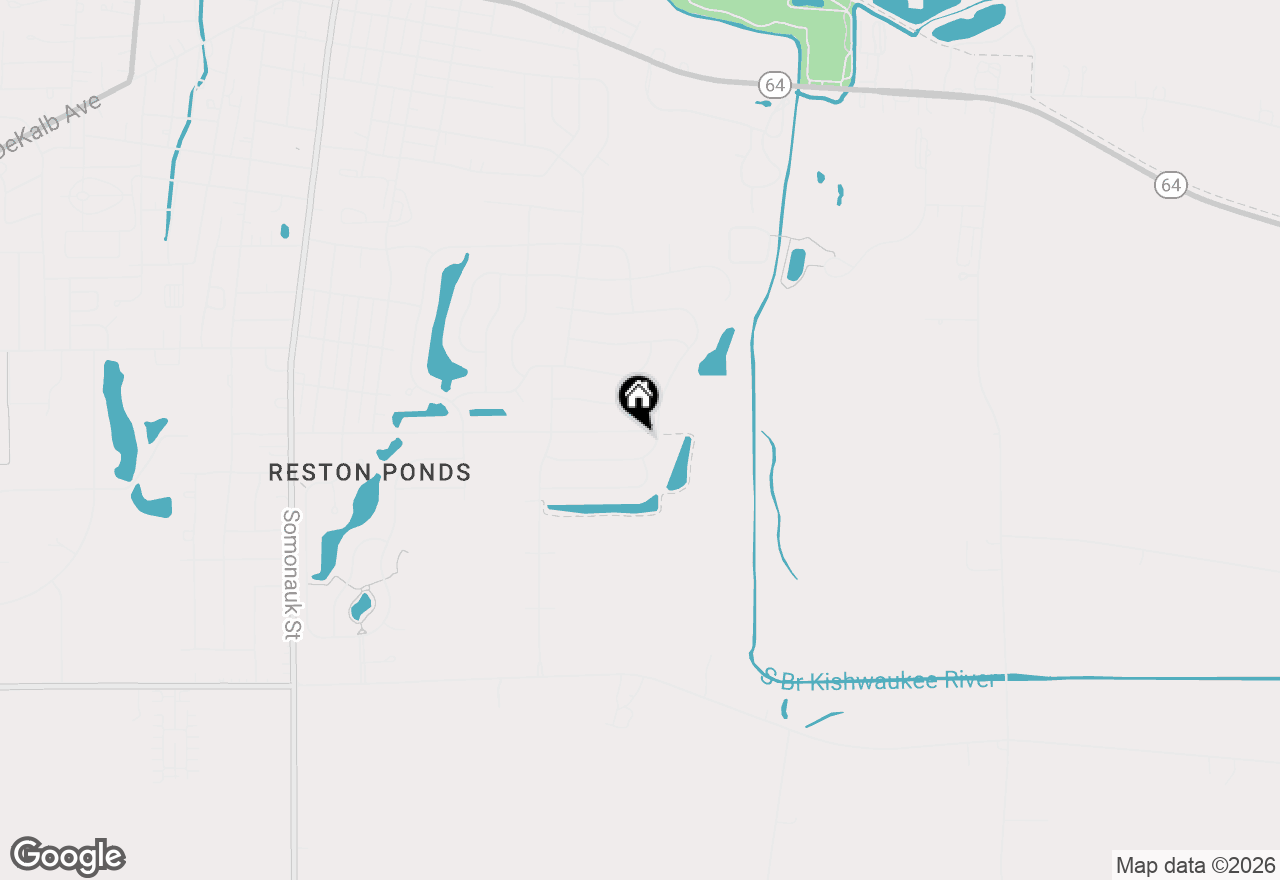 Map of 668 E Becker Place, Sycamore, IL 60178