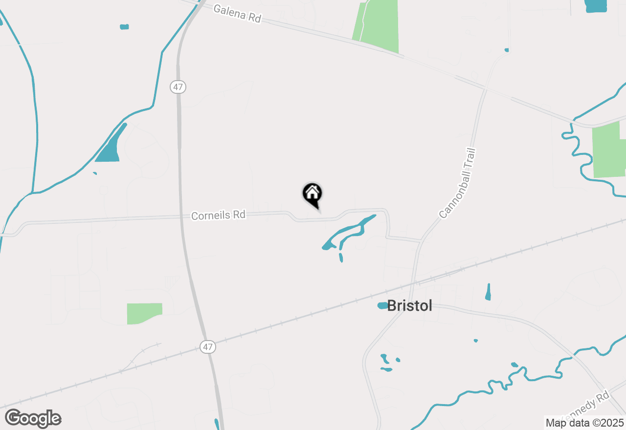 Map of 9439 Corneils Road, Bristol, IL 60512