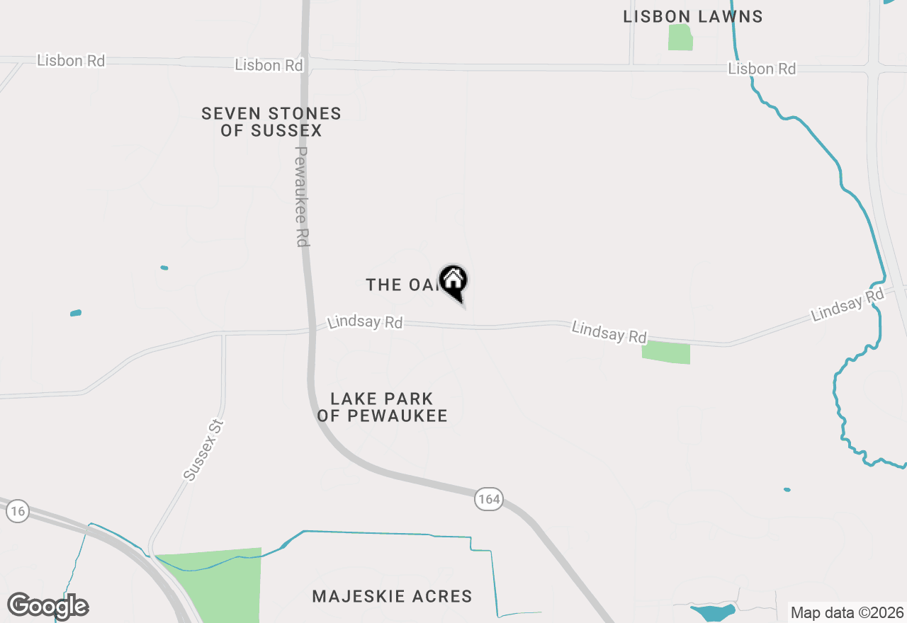 Map of N45W24568 Lindsay Rd, Pewaukee, WI 53072