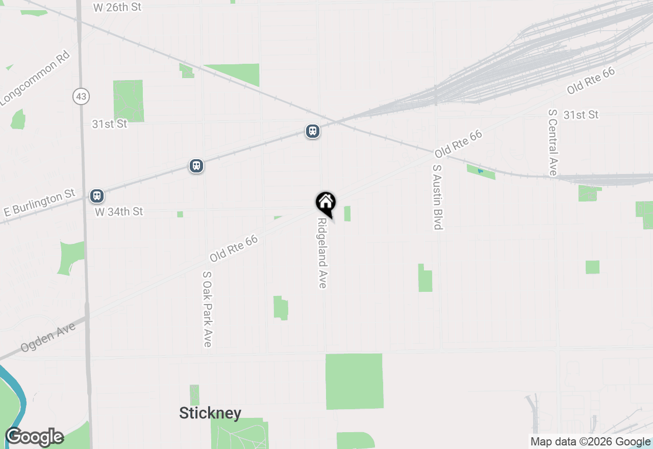 Map of 3423 Ridgeland Avenue #102, Berwyn, IL 60402