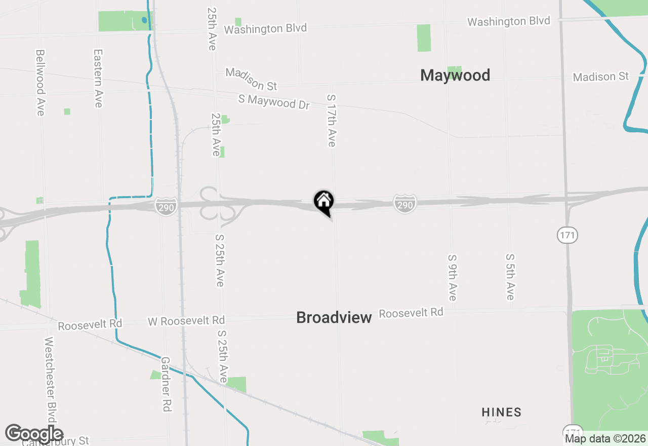 Map of 1833 S 18th Avenue, Maywood, IL 60153