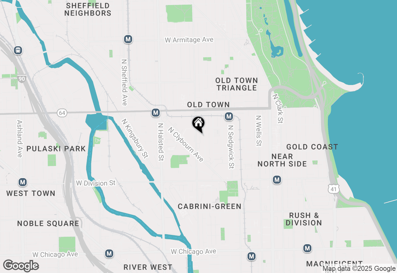 Map of 1483 N Larrabee Street #B, Chicago, IL 60610