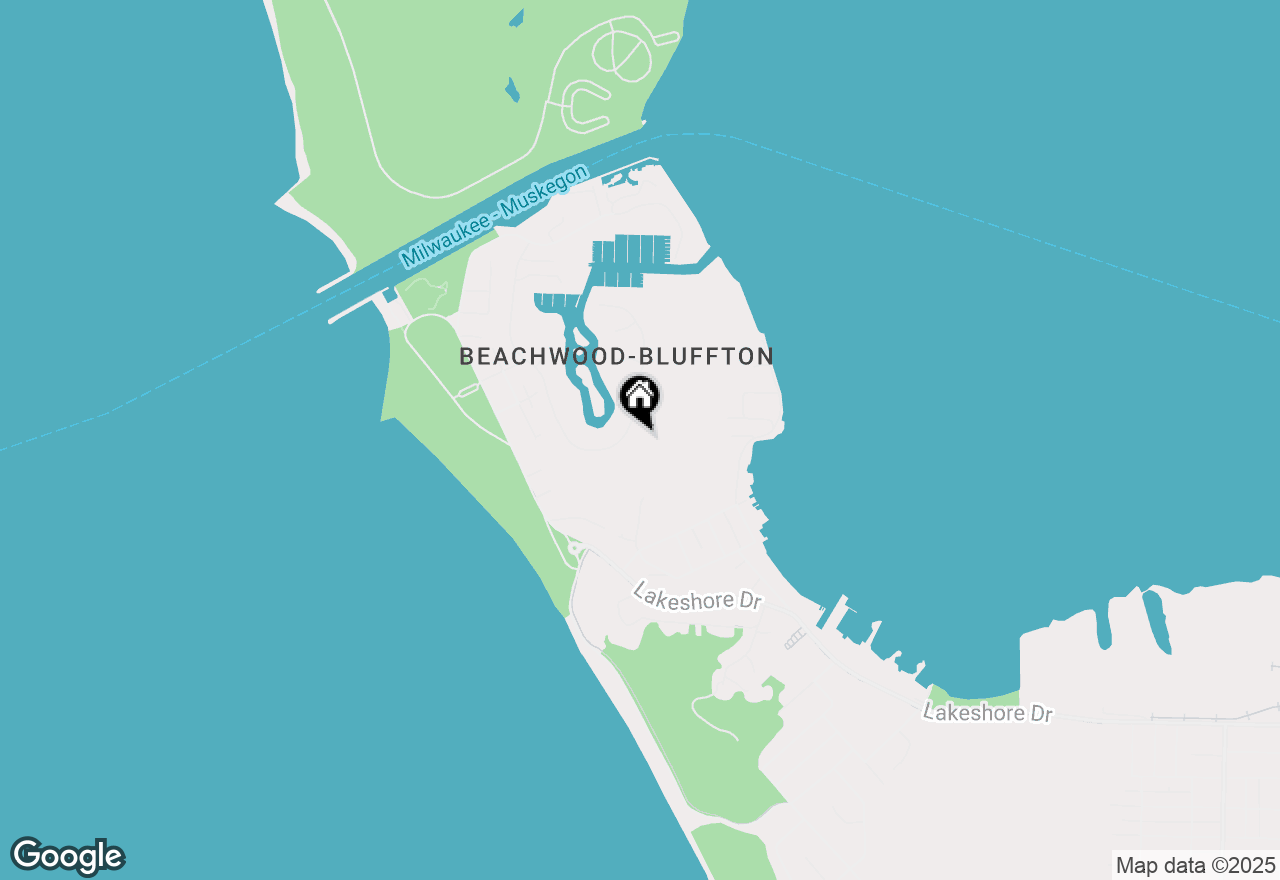 Map of 1648 E Harbour Towne Circle, Muskegon, MI 49441