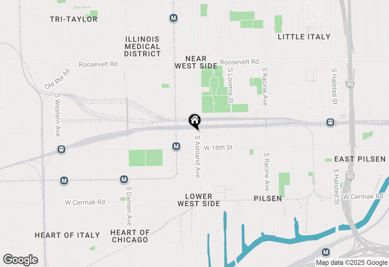 Map of 1606 S Ashland Avenue #203, Chicago, IL 60608