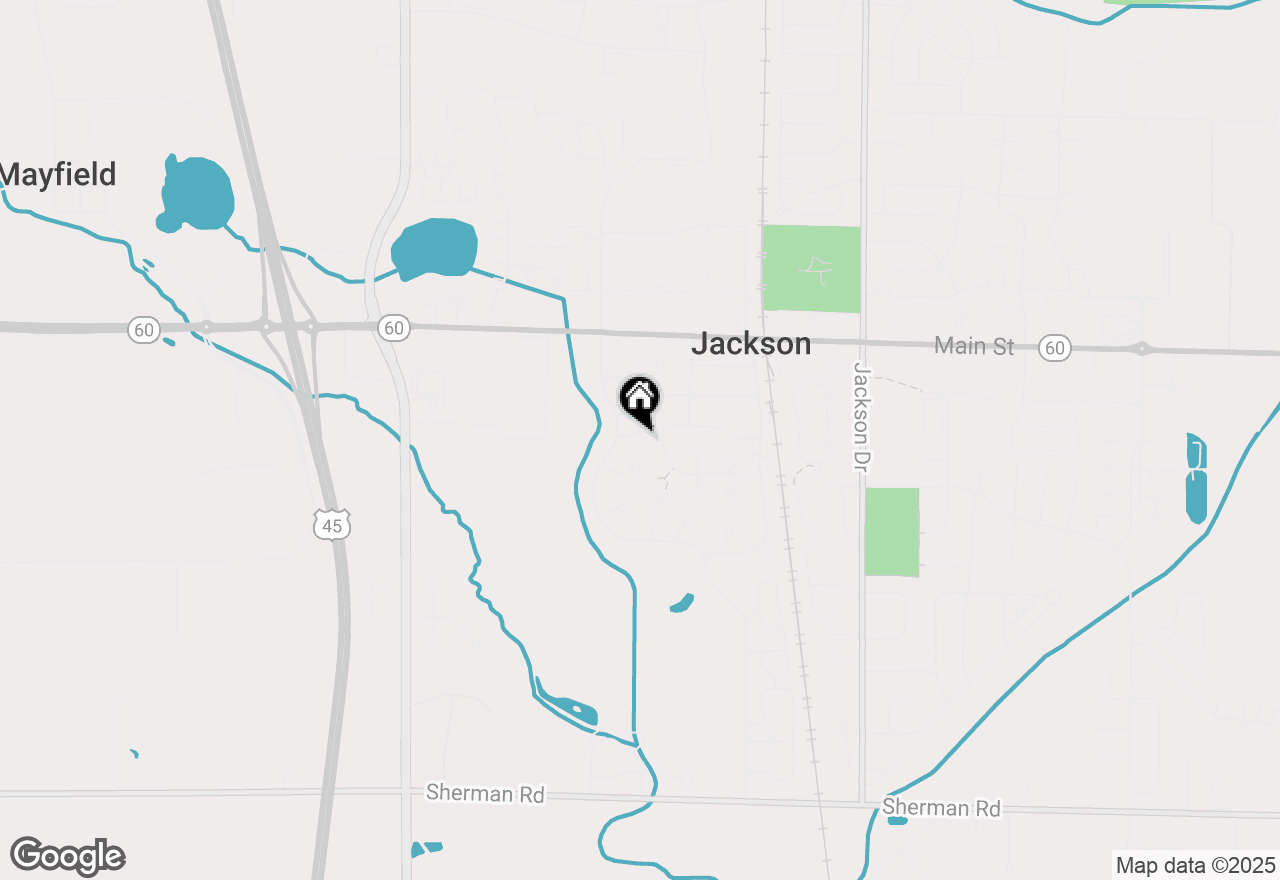 Map of N166W21171 Glencoe Ln, Jackson, WI 53037