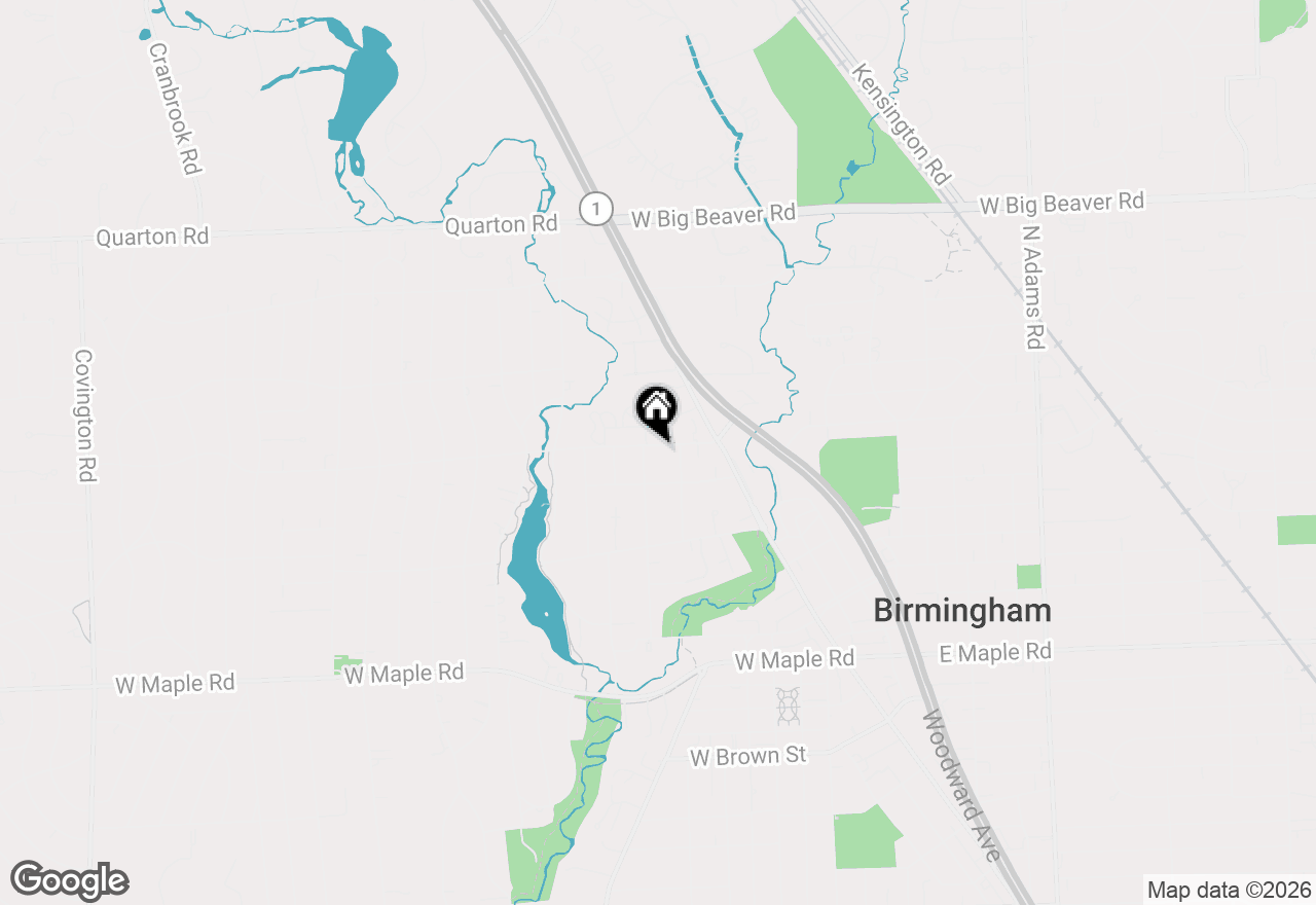 Map of 667 Oak, Birmingham, MI 48009