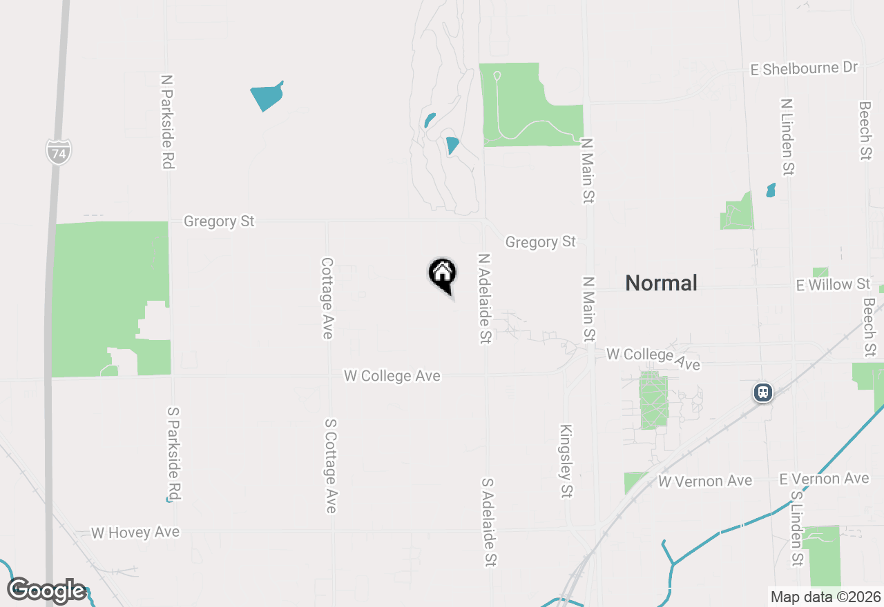 Map of 218 N Coolidge Street, Normal, IL 61761