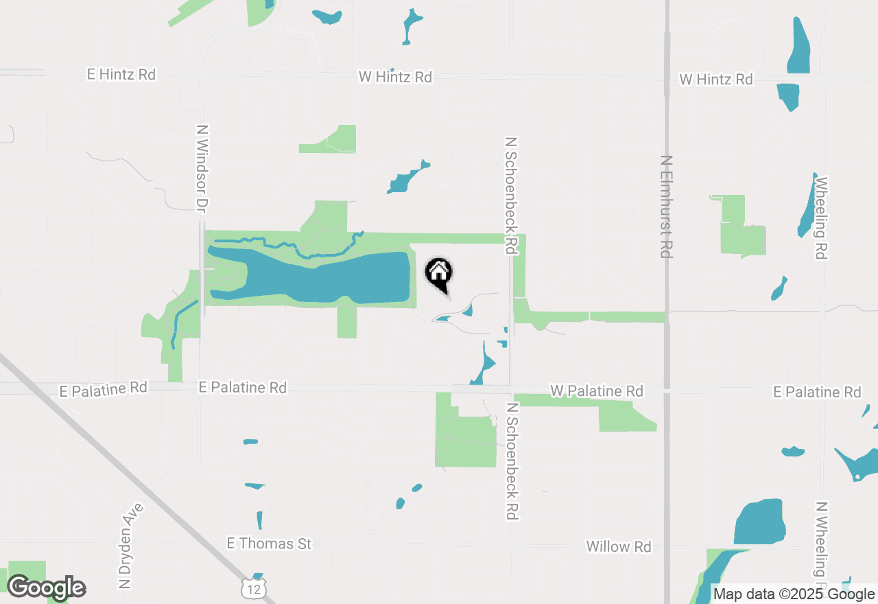 Map of 2118 N Lake Shore Circle, Arlington Heights, IL 60004