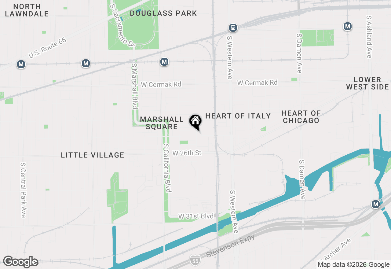 Map of 2600 W 25th Street, Chicago, IL 60608